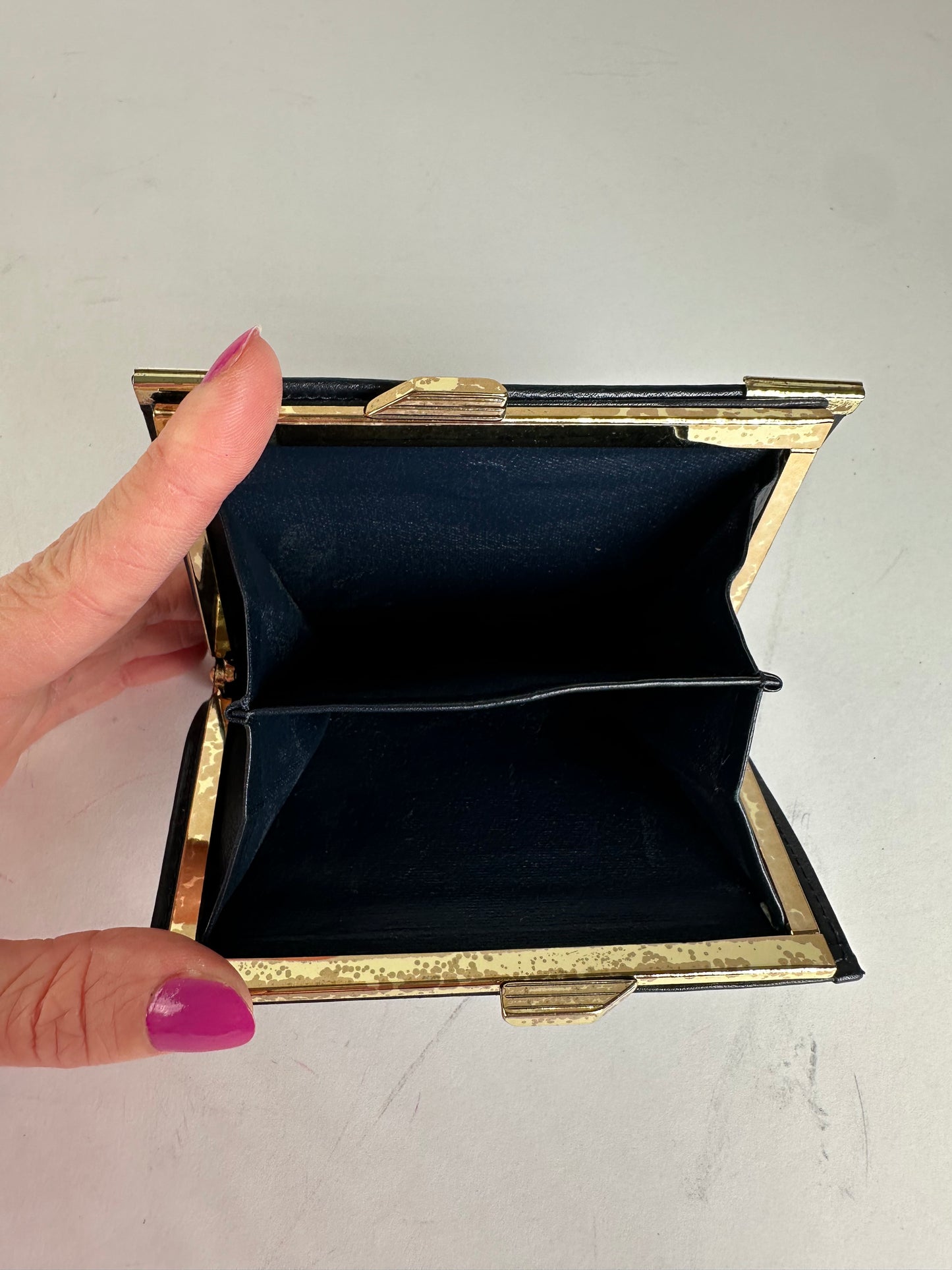 Vintage Givenchy Leather Logo Wallet Black
