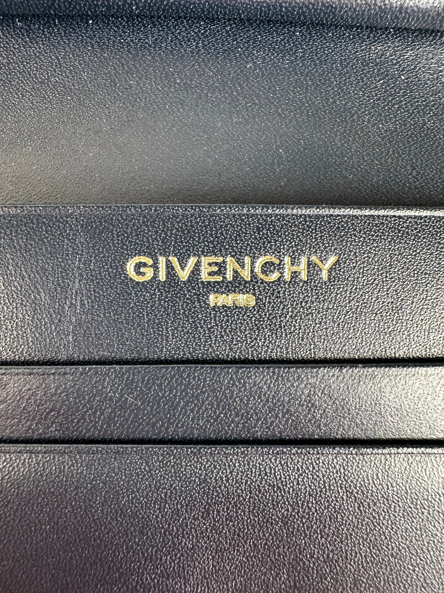 Vintage Givenchy Leather Logo Wallet Black