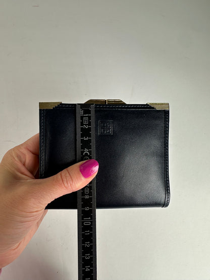 Vintage Givenchy Leather Logo Wallet Black