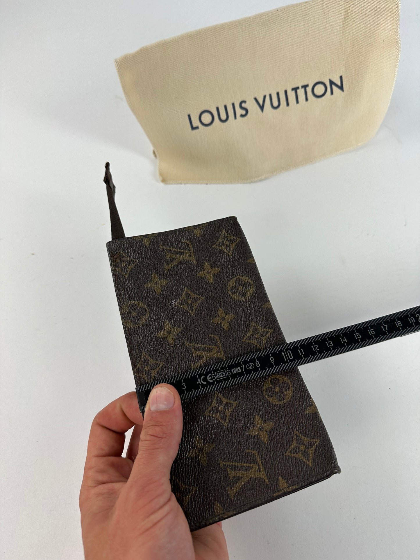 Vintage Louis Vuitton Monogram Canvas Zip Pouch Brown