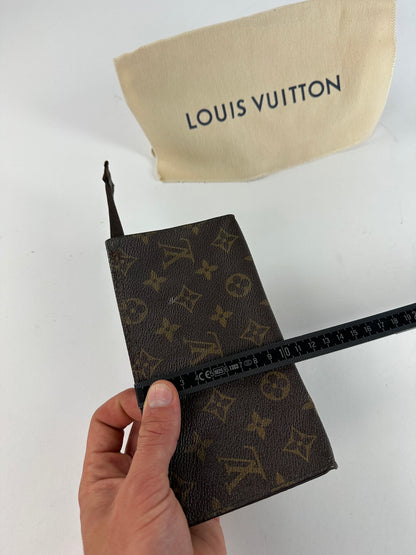 Vintage Louis Vuitton Monogram Canvas Zip Pouch Brown