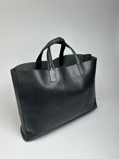 Vintage Issey Miyake Leather Shopper Black