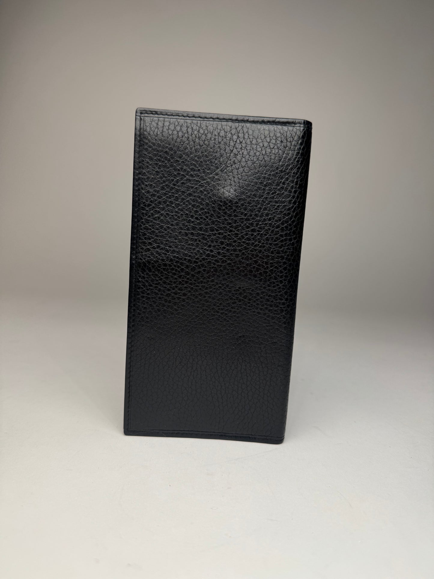 Vintage Celine Paris Snake Emblossed Leather Card Holder ID Holder Black