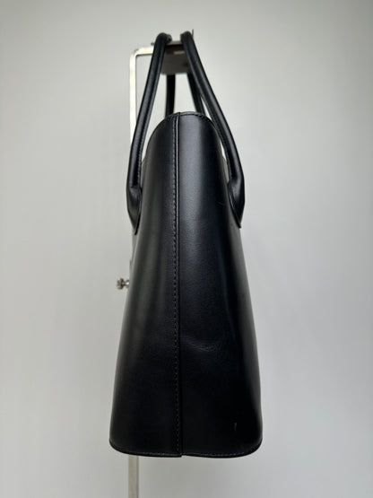 Vintage Issey Miyake Structured Leather Tote Black