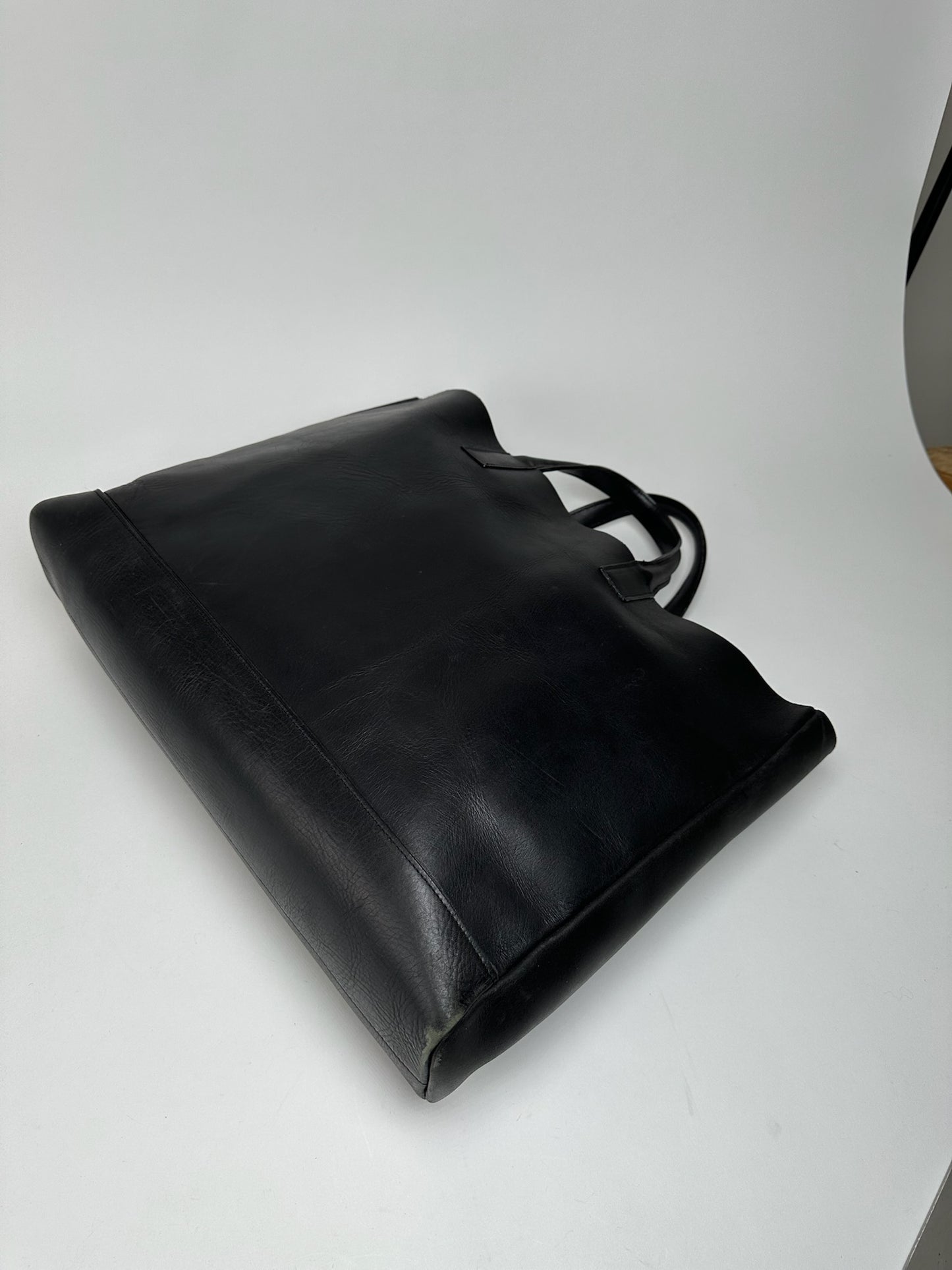 Vintage Issey Miyake Leather Shopper Black