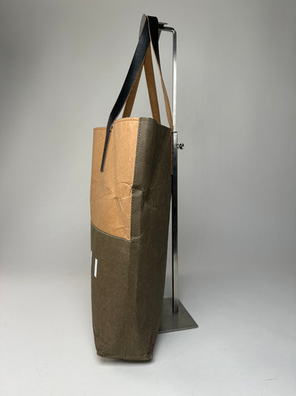 Vintage Marni Vegan Leather Tote Bag Brown Green Black