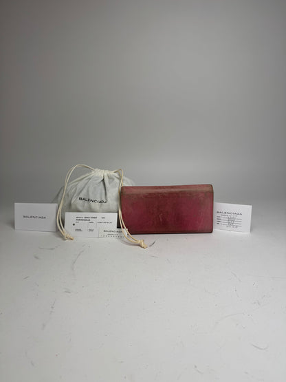 Vintage Balenciaga City Leather Wallet Pink