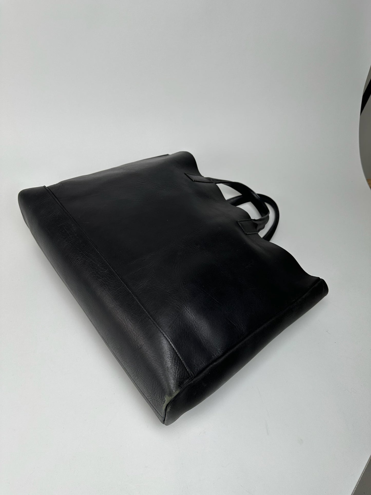 Vintage Issey Miyake Leather Shopper Black