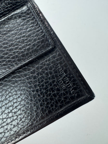 Vintage Celine Paris Snake Emblossed Leather Card Holder ID Holder Black