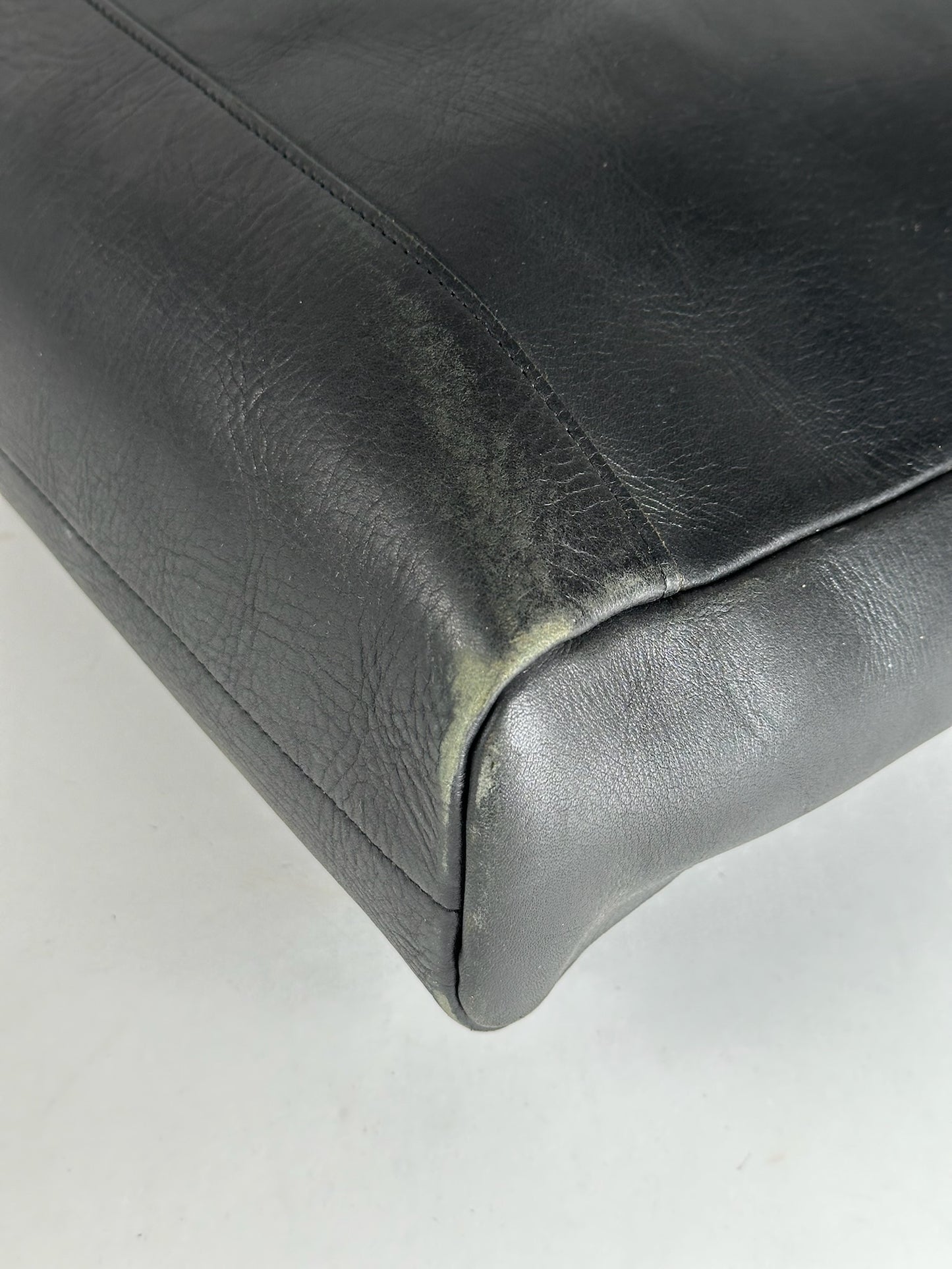 Vintage Issey Miyake Leather Shopper Black