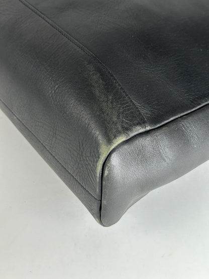 Vintage Issey Miyake Leather Shopper Black