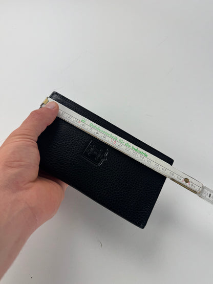 Vintage Celine Paris Snake Emblossed Leather Card Holder ID Holder Black