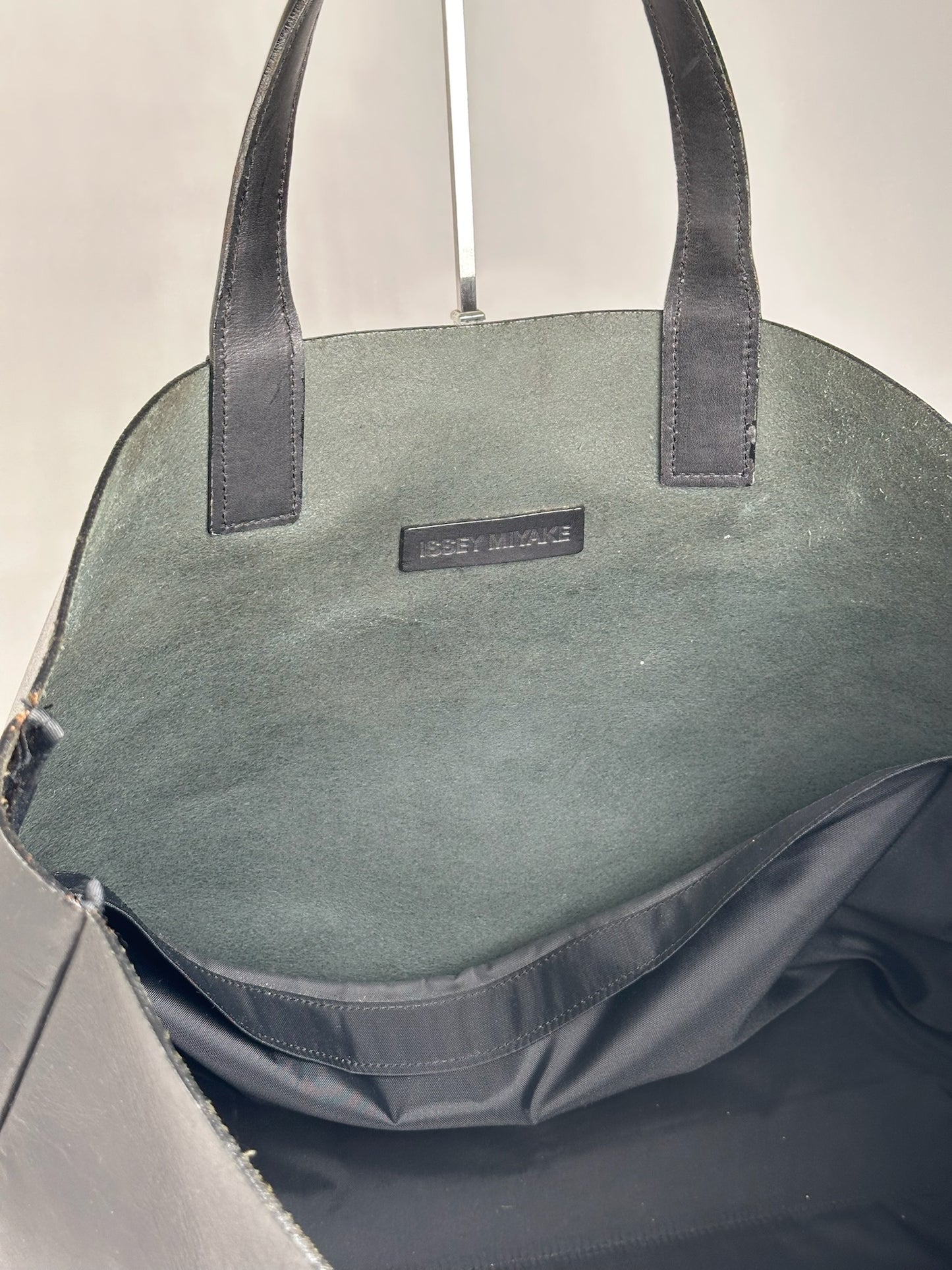 Vintage Issey Miyake Leather Shopper Black