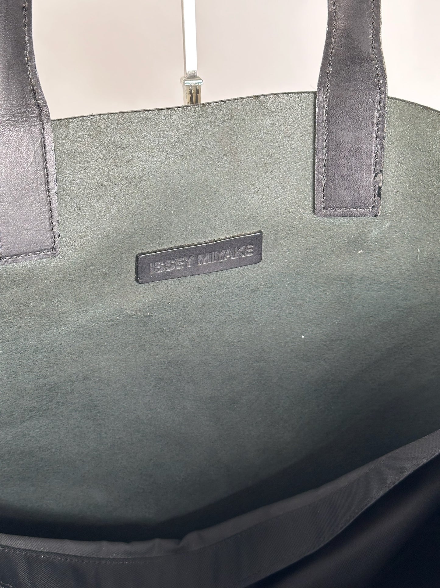 Vintage Issey Miyake Leather Shopper Black