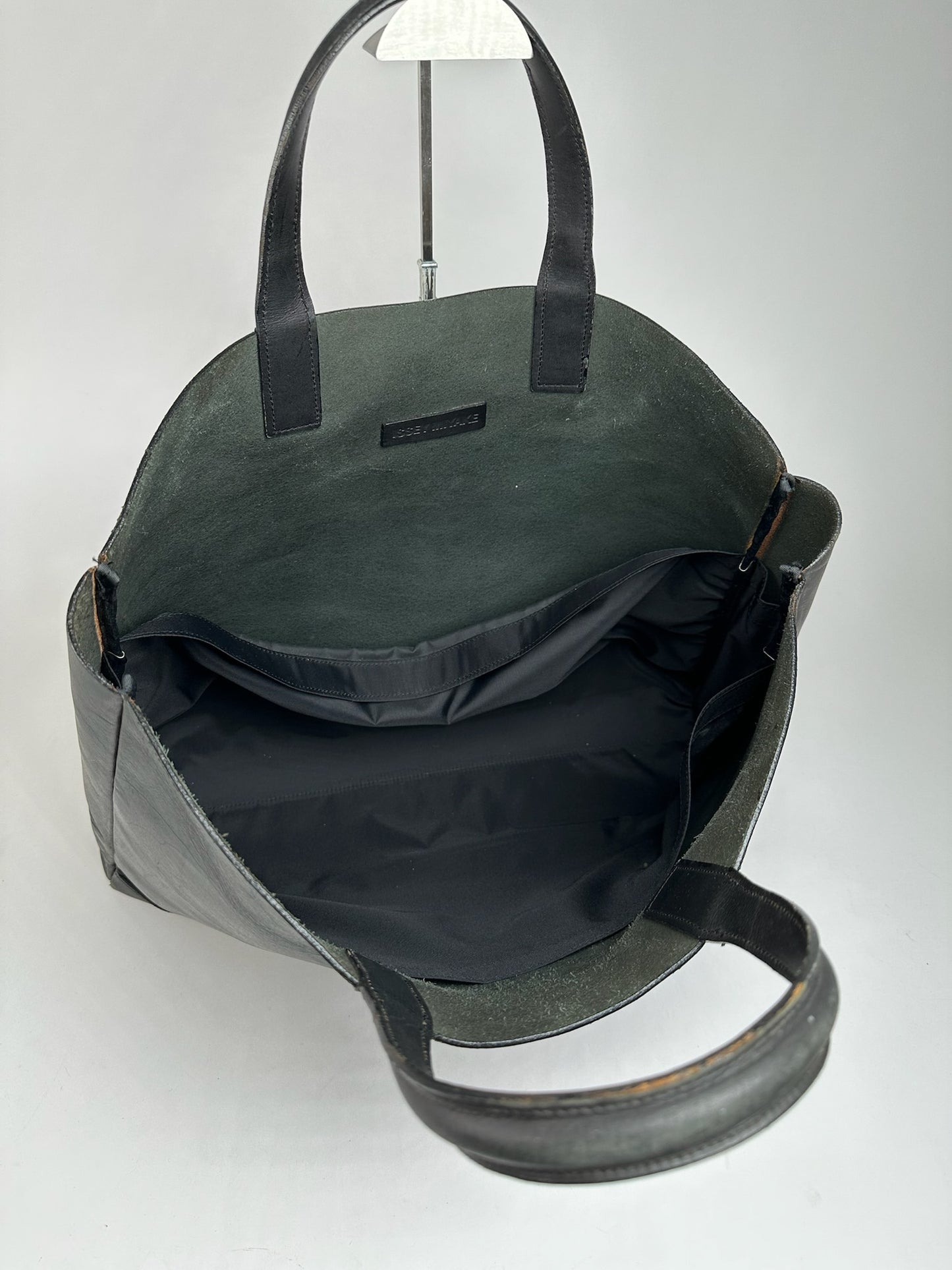 Vintage Issey Miyake Leather Shopper Black