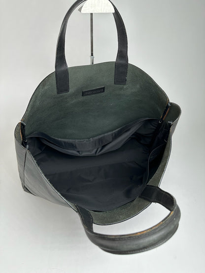 Vintage Issey Miyake Leather Shopper Black