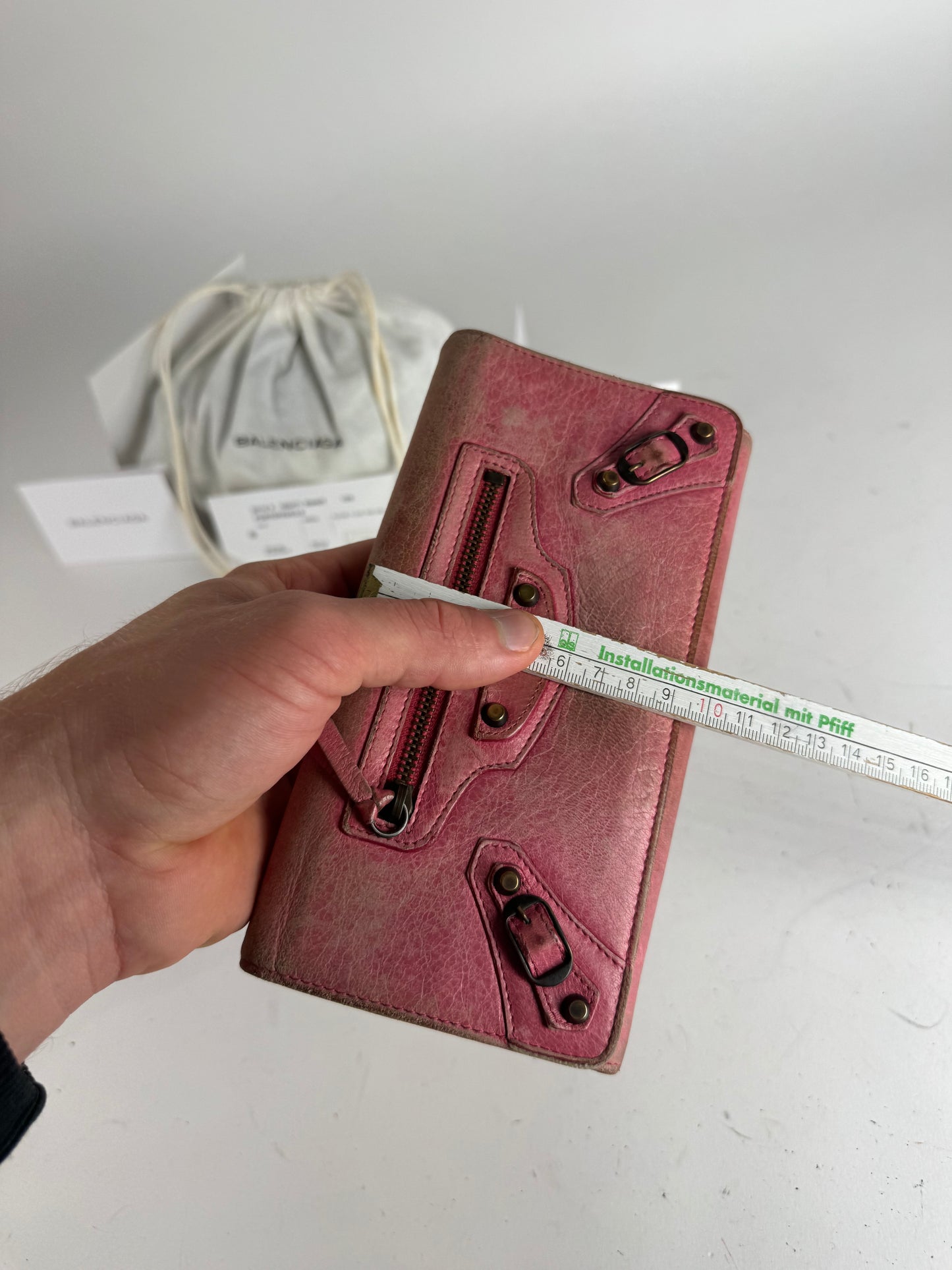 Vintage Balenciaga City Leather Wallet Pink