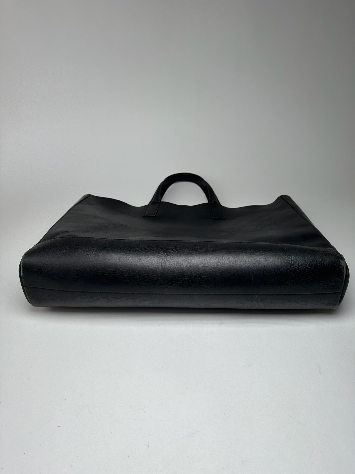 Vintage Issey Miyake Leather Shopper Black