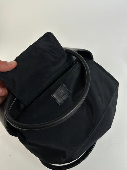 Vintage Issey Miyake Structured Leather Tote Black