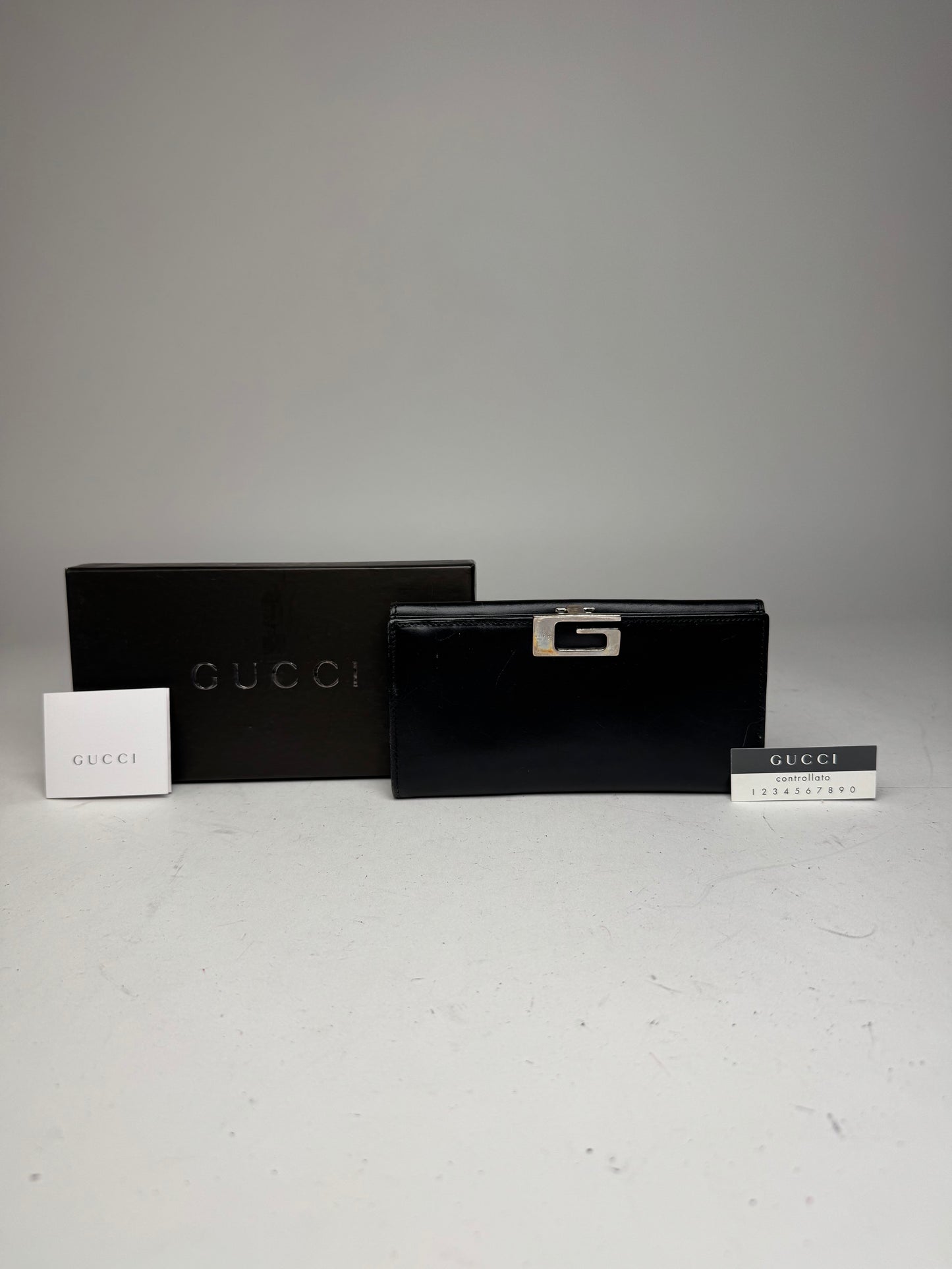Vintage Gucci Leather Wallet Black