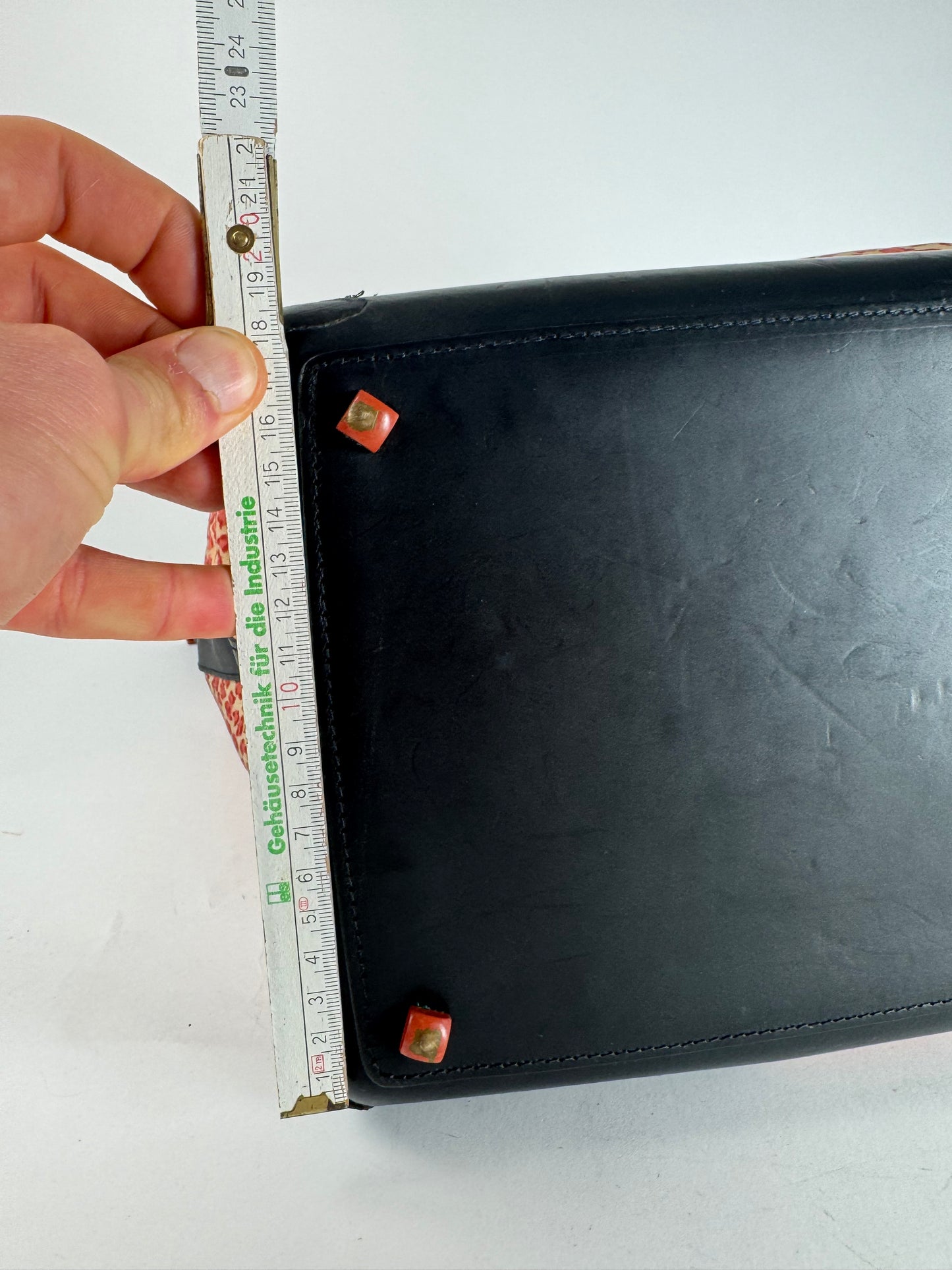 Vintage Bottega Veneta Canvas Leopard Duffel Bag Orange beige