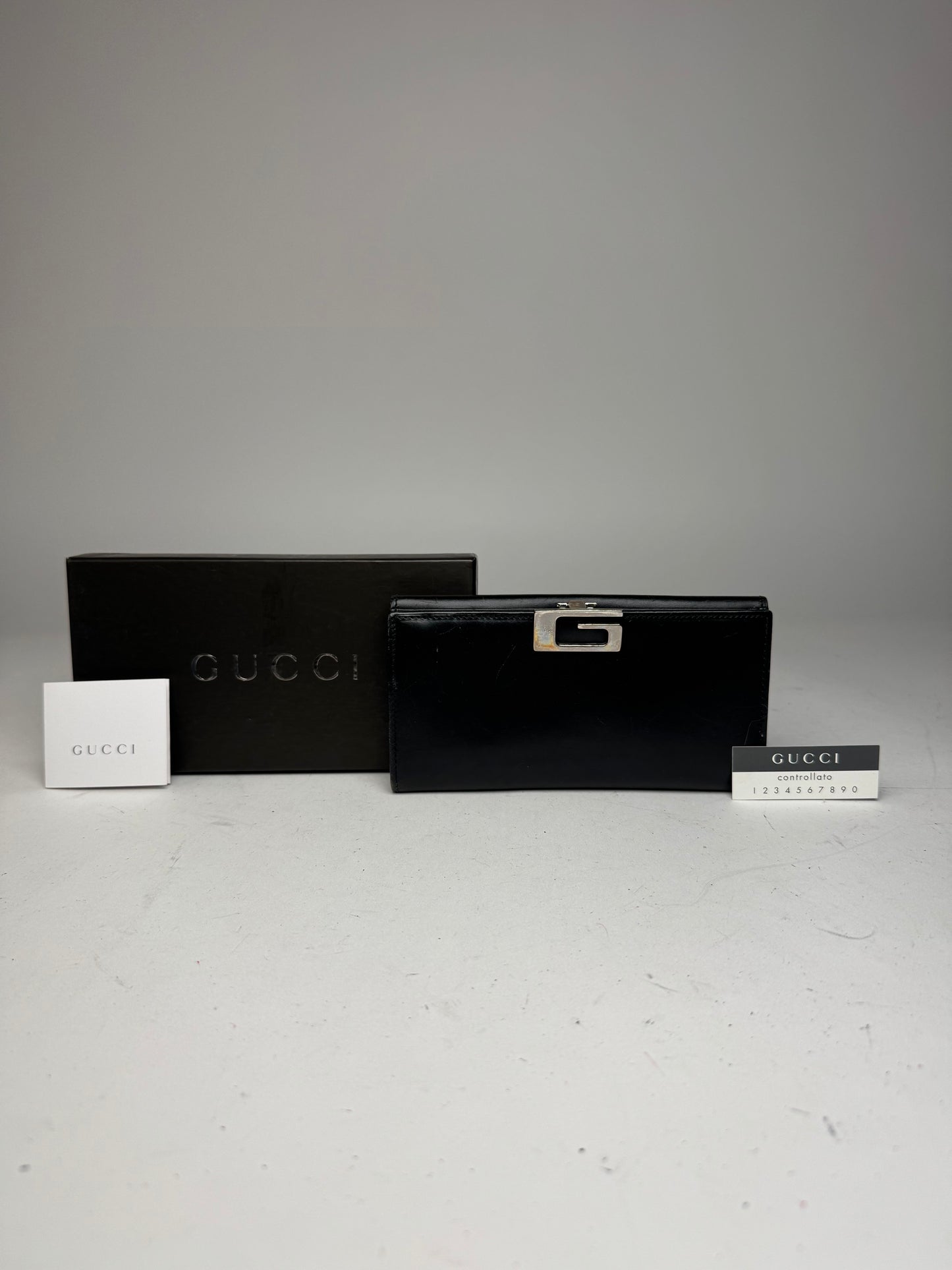 Vintage Gucci Leather Wallet Black