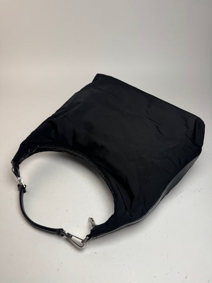 Sac à main vintage Gucci en cuir et toile noir