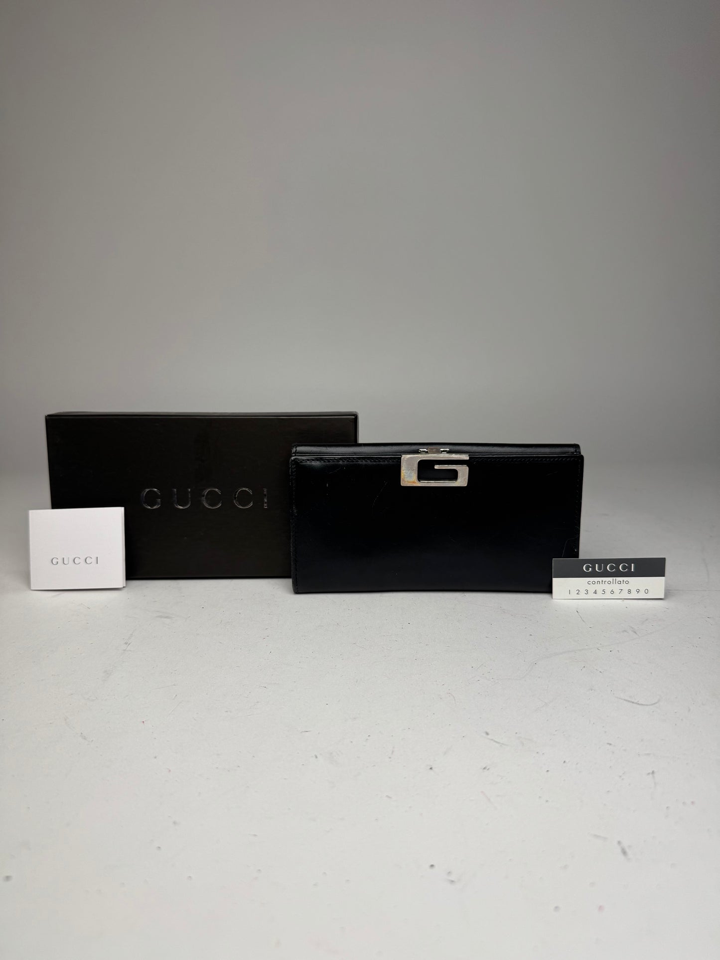 Vintage Gucci Leather Wallet Black