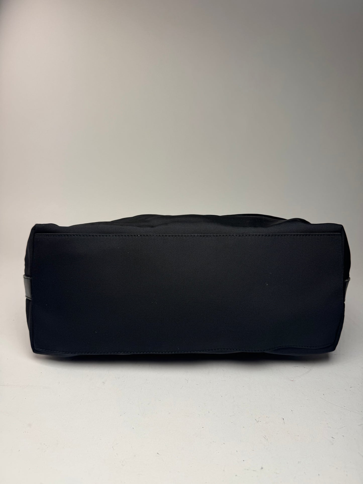 Sac à main vintage Gucci en cuir et toile noir