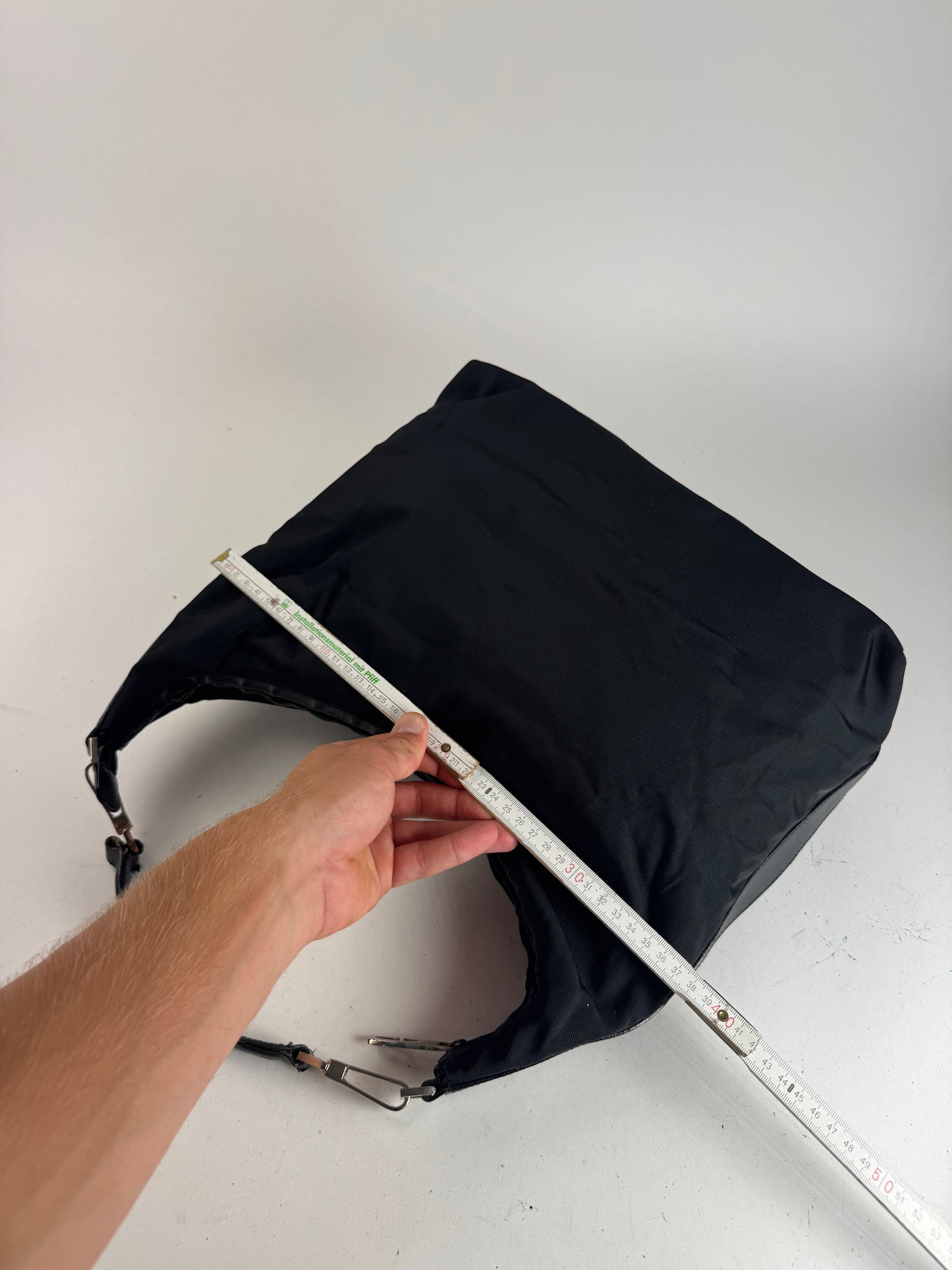 Sac à main vintage Gucci en cuir et toile noir