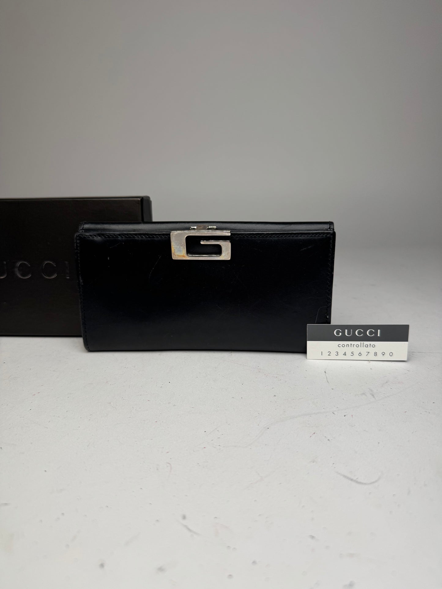 Vintage Gucci Leather Wallet Black