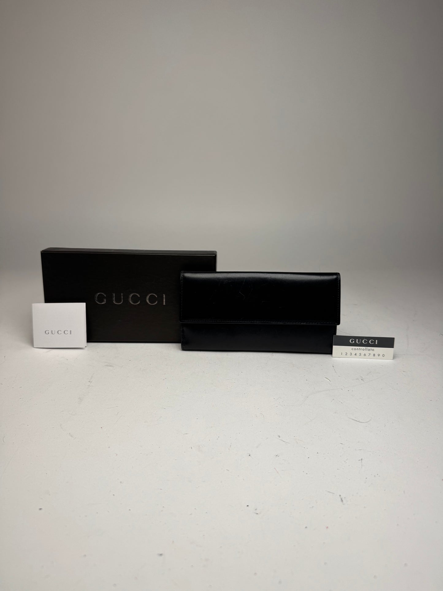 Vintage Gucci Leather Wallet Black