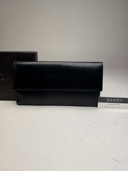 Vintage Gucci Leather Wallet Black