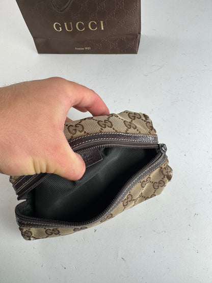 Petit sac Gucci Monogram vintage beige marron