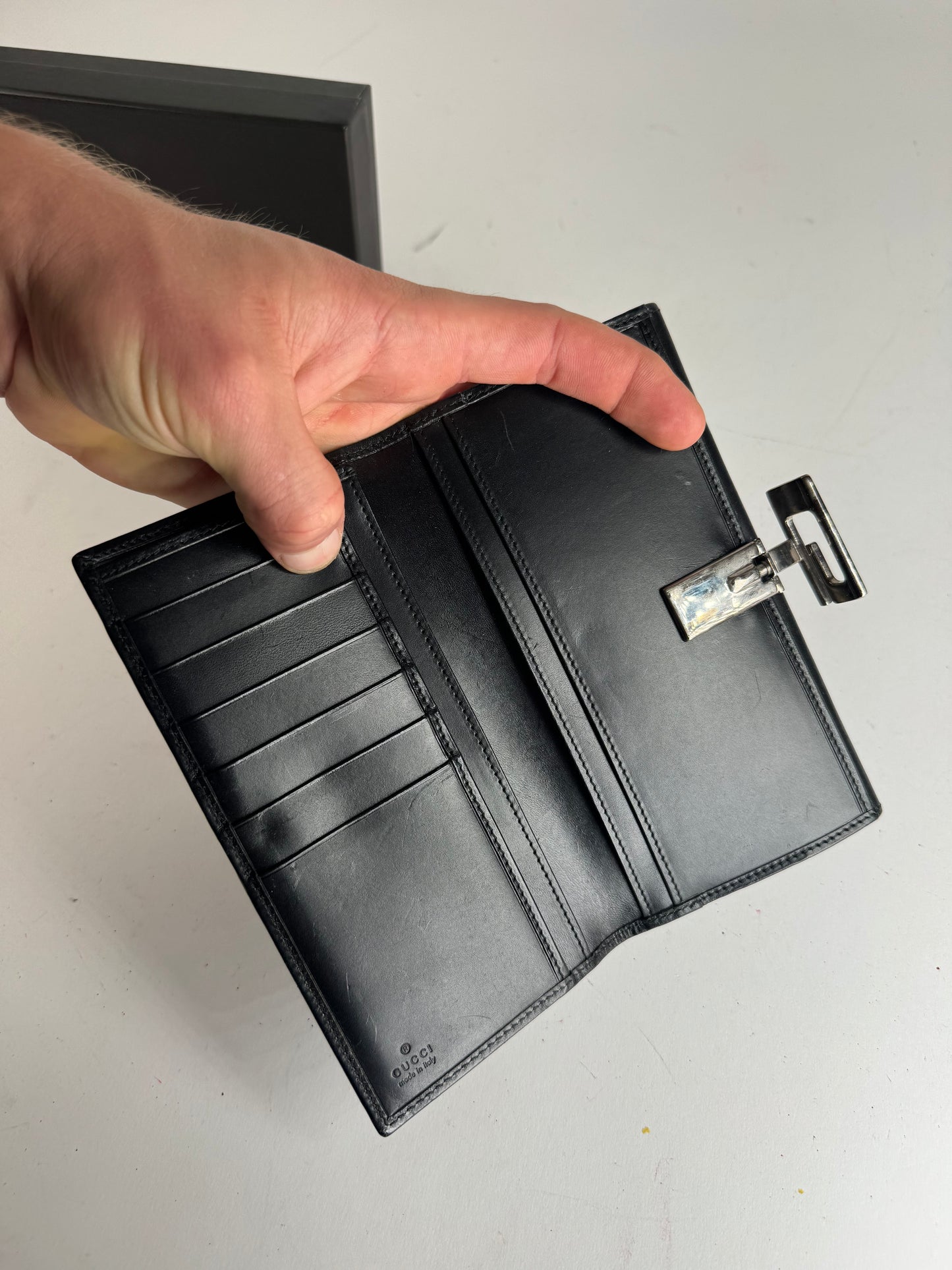 Vintage Gucci Leather Wallet Black