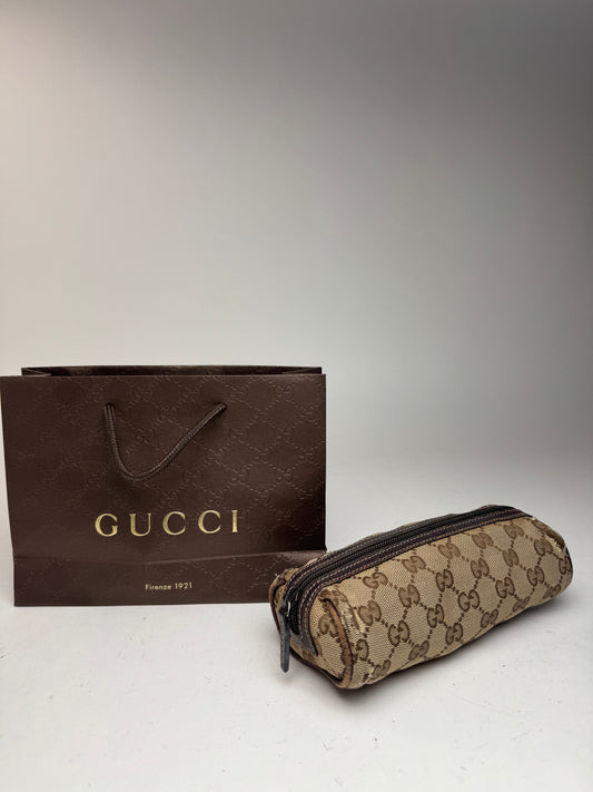 Petit sac Gucci Monogram vintage beige marron