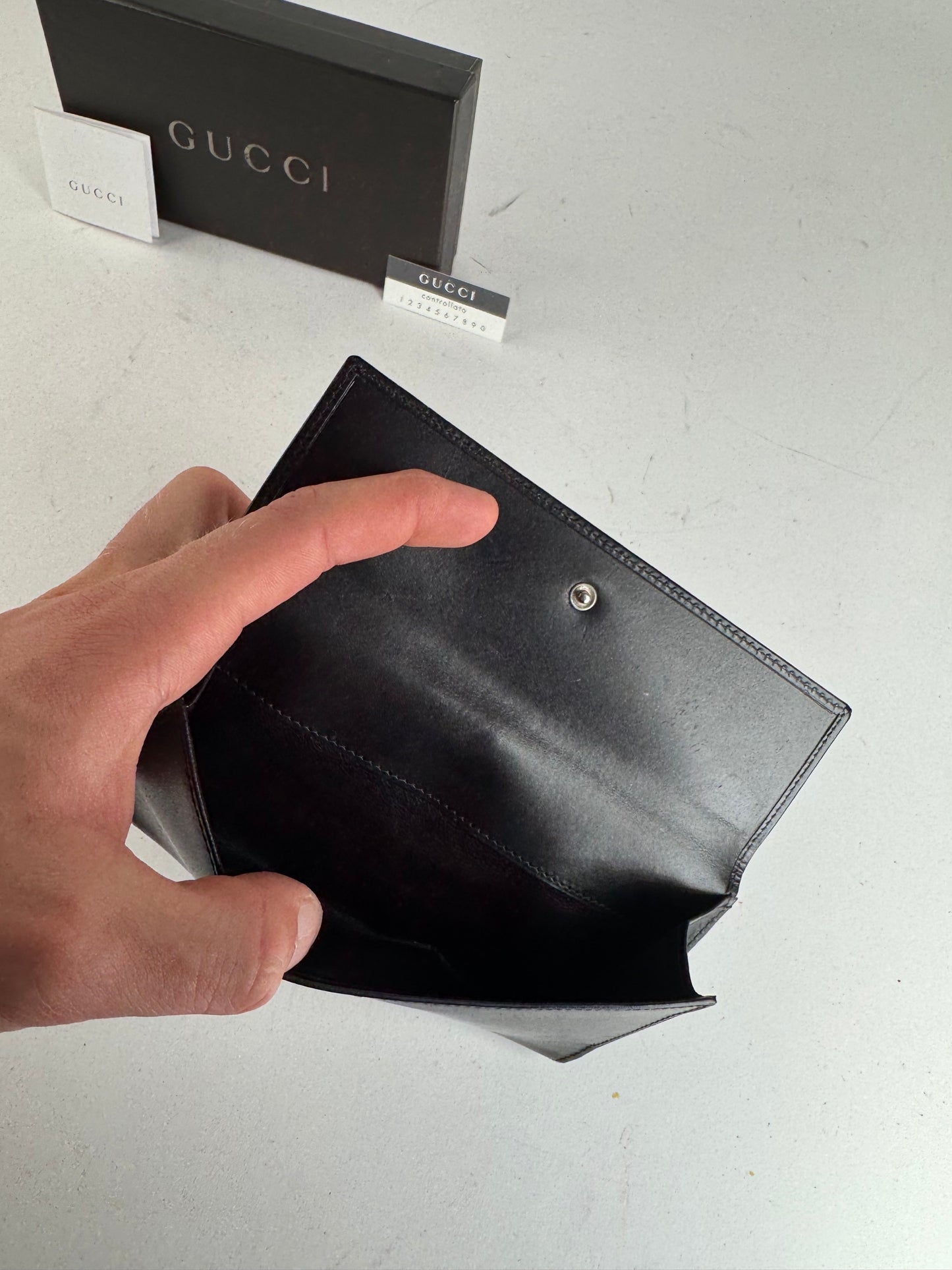 Vintage Gucci Leather Wallet Black