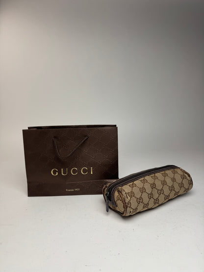 Petit sac Gucci Monogram vintage beige marron