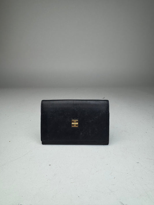 Vintage Givenchy Leather Card Holder Navy