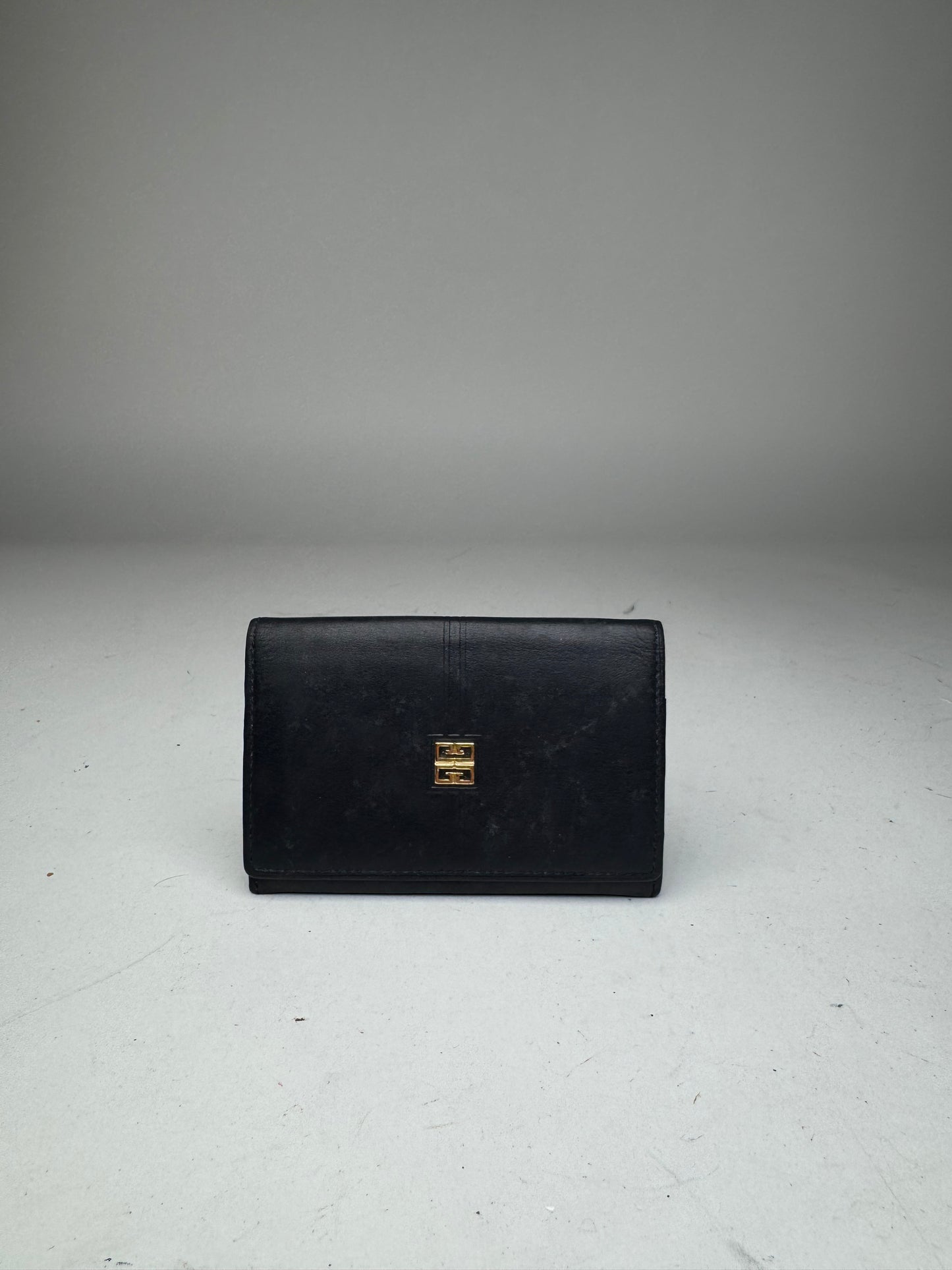 Vintage Givenchy Leather Card Holder Navy