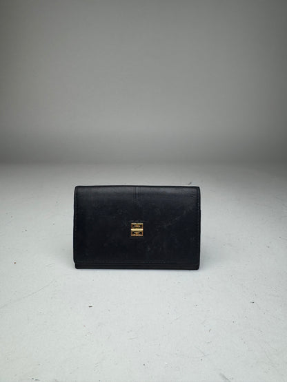 Vintage Givenchy Leather Card Holder Navy