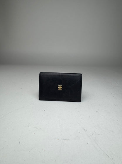 Vintage Givenchy Leather Card Holder Navy