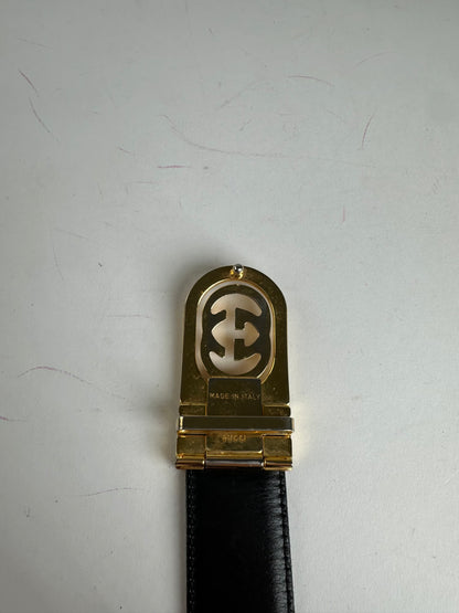 Vintage Gucci GG Leather Belt Brown