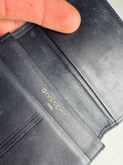 Vintage Givenchy Leather Card Holder Navy