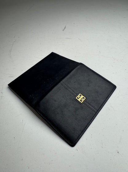 Vintage Givenchy Leather Card Holder Navy