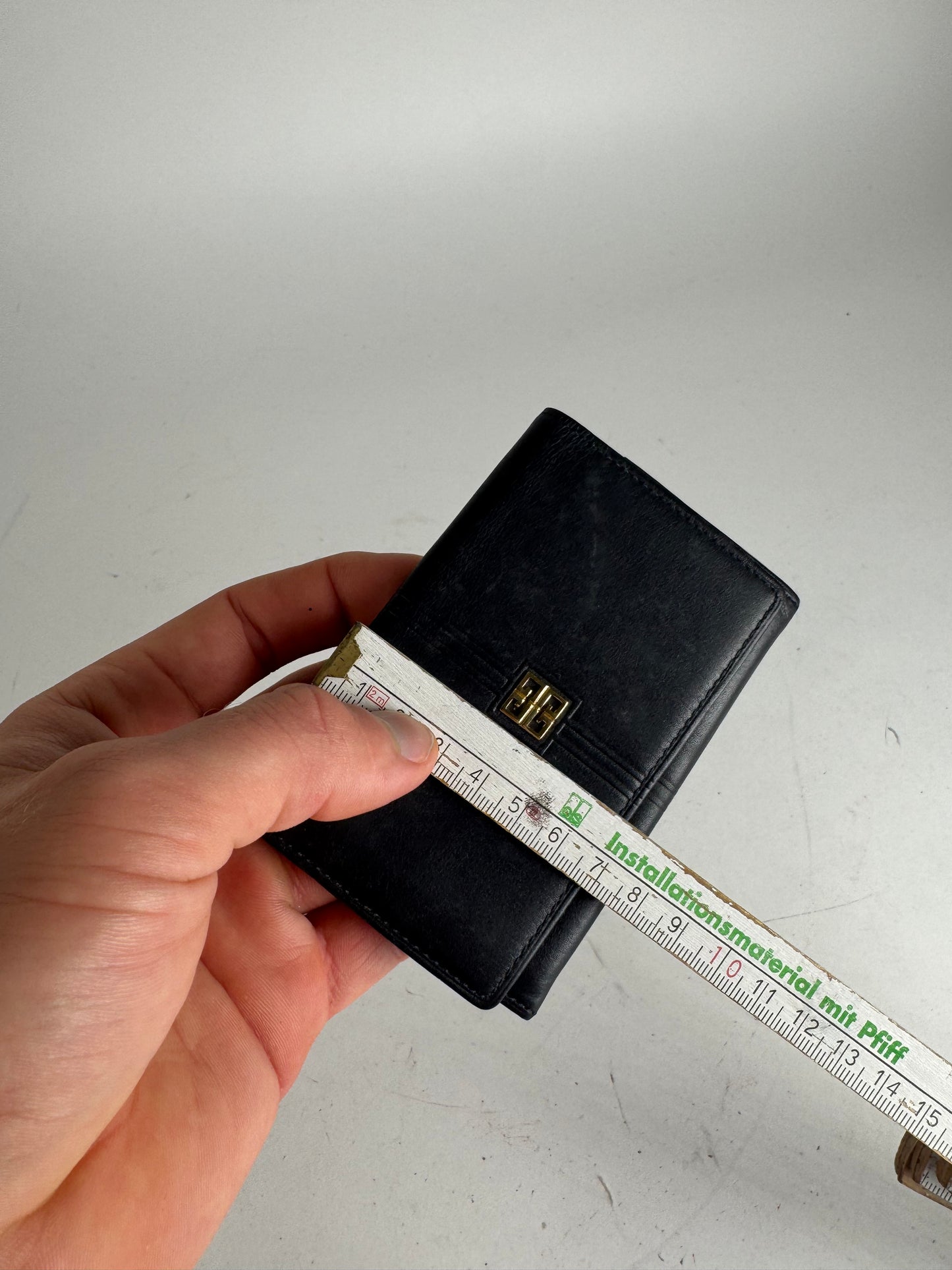 Vintage Givenchy Leather Card Holder Navy