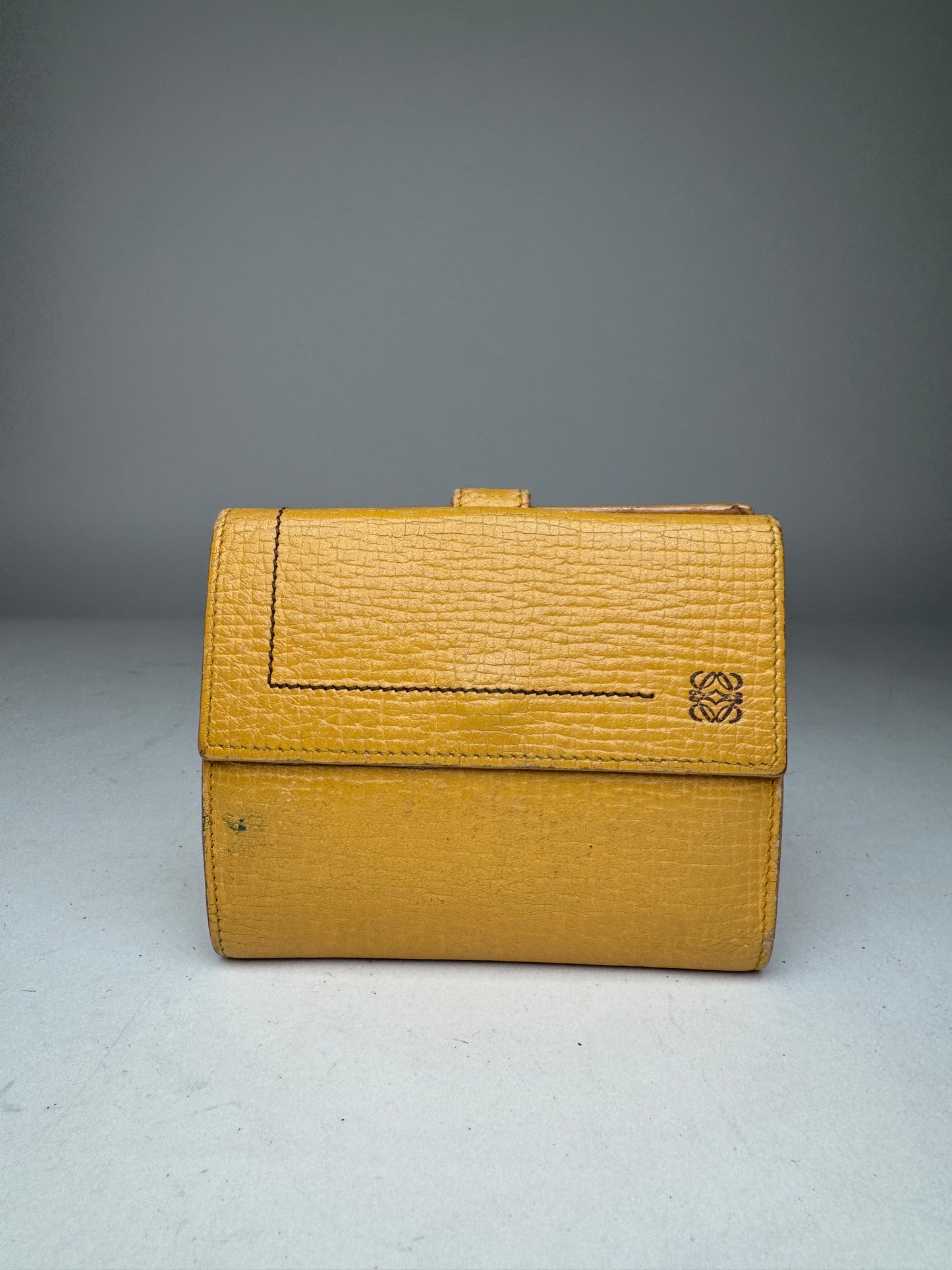 Vintage Loewe Madrid Leather Wallet yellow