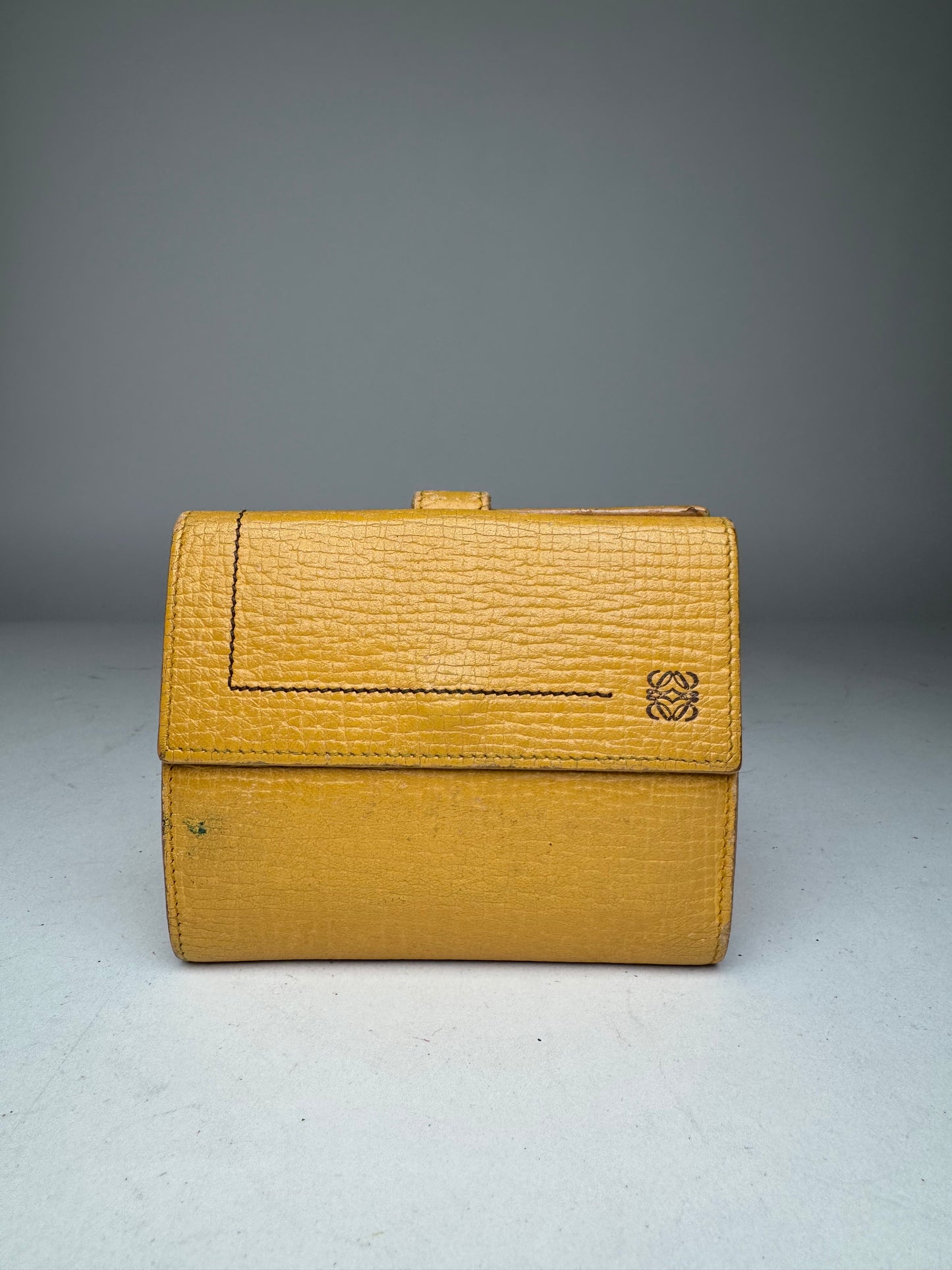 Vintage Loewe Madrid Leather Wallet yellow