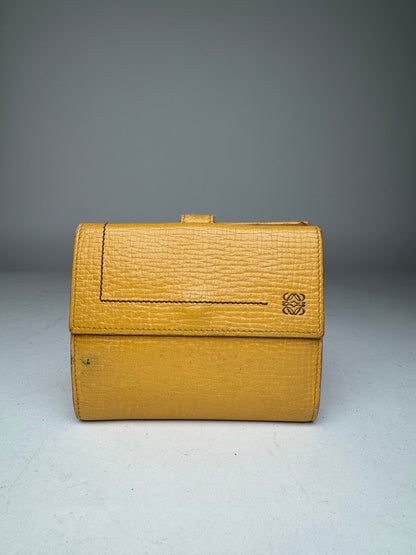 Vintage Loewe Madrid Leather Wallet yellow
