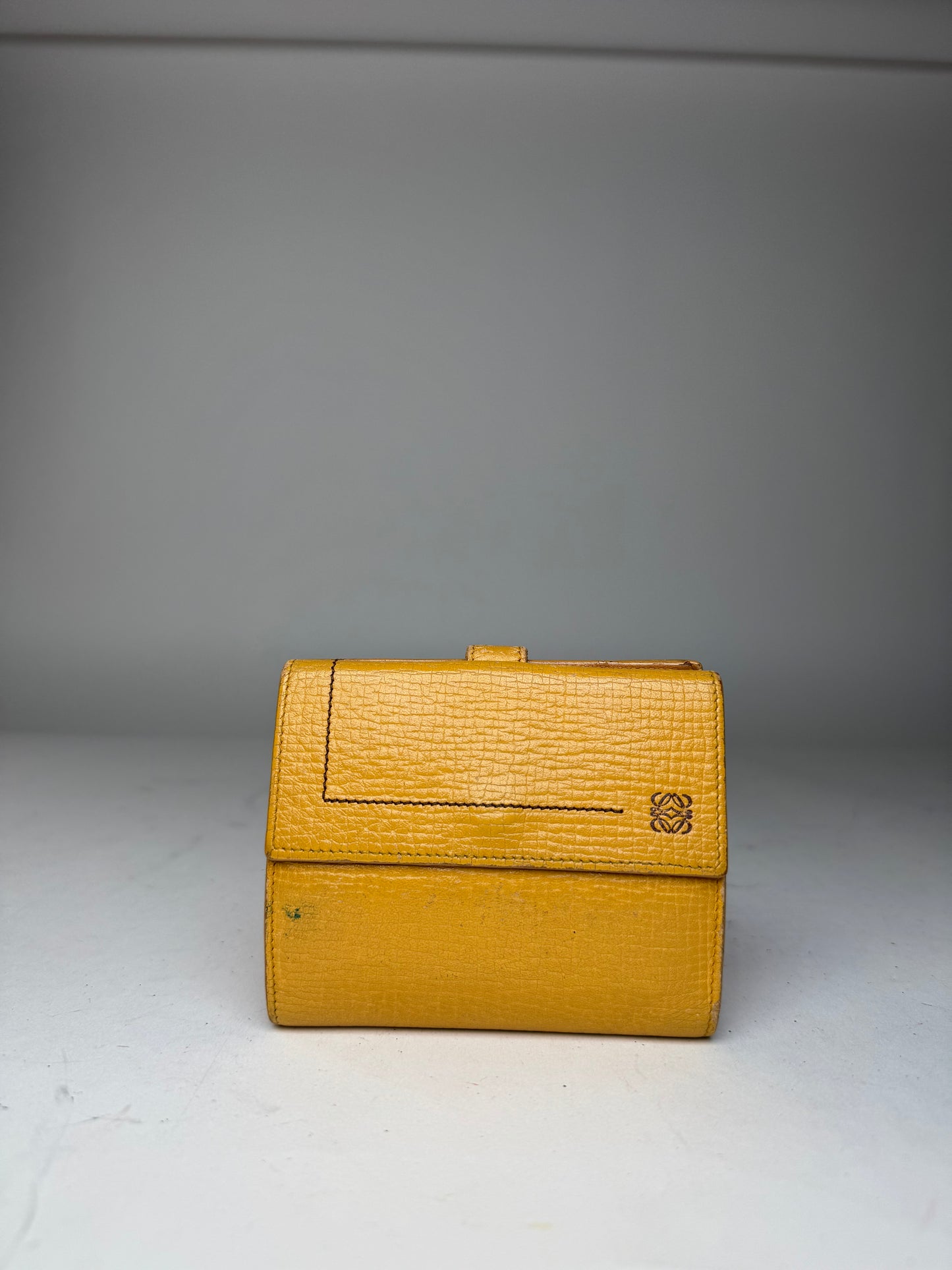 Vintage Loewe Madrid Leather Wallet yellow